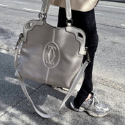 Cartier Canvas White Tote Handbag